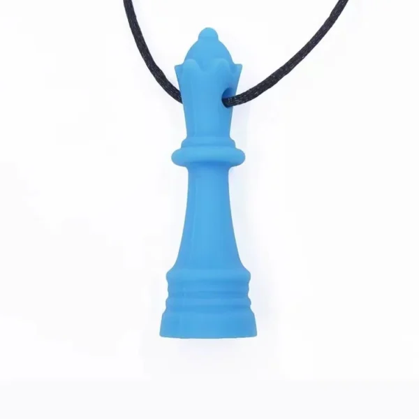 Sensory chew chess piece blue