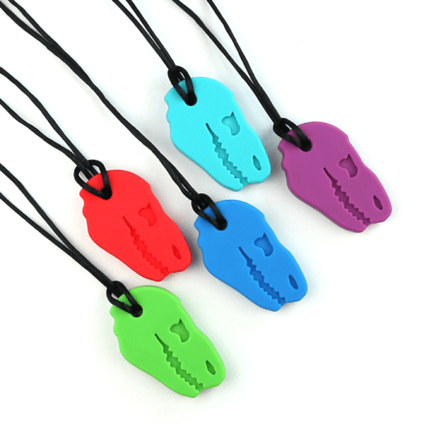 Sensory chew necklace dinosaur