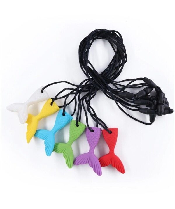 Sensory chew necklace mermaid tail