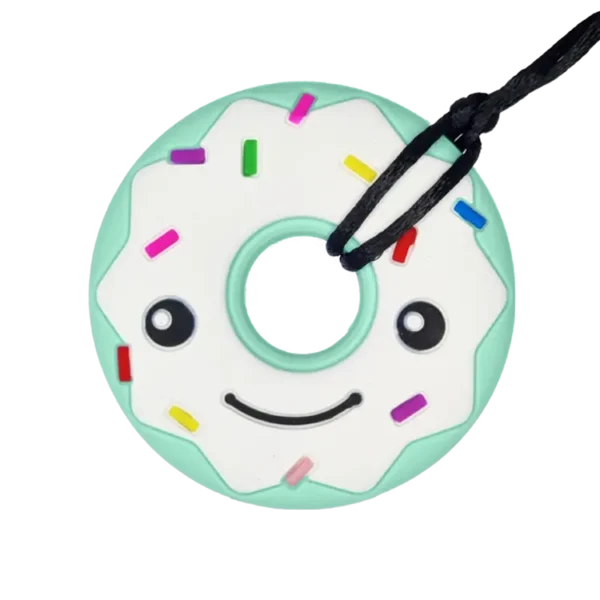 Donut Shaped Sensory Chew Necklace Australia green