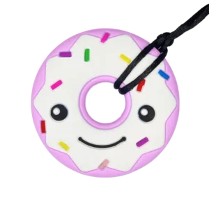 Donut Shaped Sensory Chew Necklace Australia pink