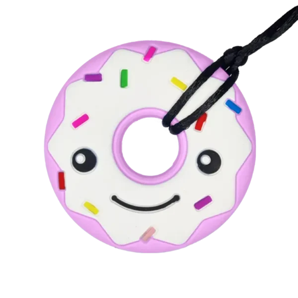 Donut Shaped Sensory Chew Necklace Australia pink