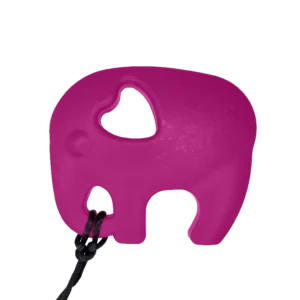 Elephant Sensory Chew Necklace Rose