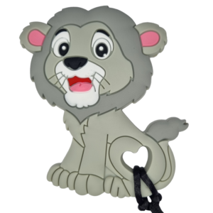 Lion Chewable sensory necklace for children Grey