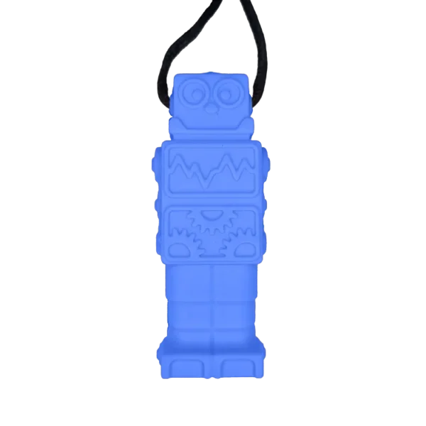 Robot Children's Sensory Chew Necklace blue kids