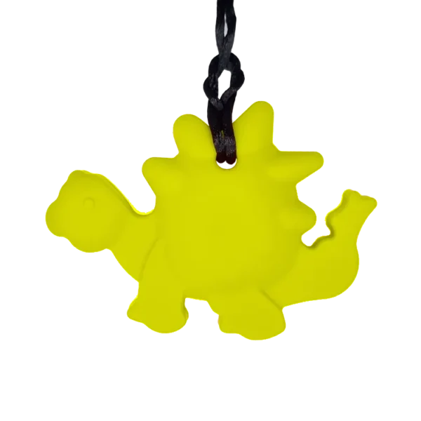 Dinosaur Stegosaurus Sensory Chew Necklace yellow