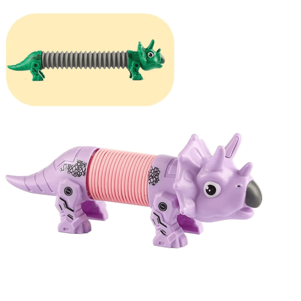 Pop Tubes Sensory Fidget Dinosaur Toys For Children purple