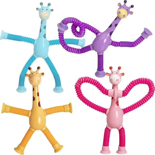 Pop Tubes Sensory Fidget Giraffe Toys For Kids children popper