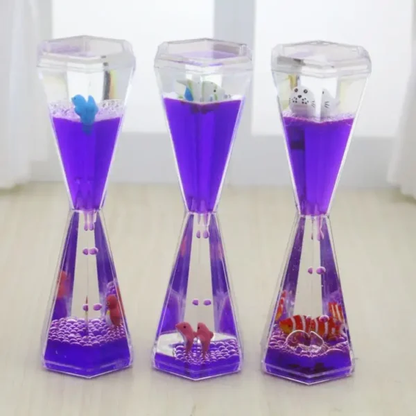 Children's Liquid Motion Goblet Timer Hourglass Purple