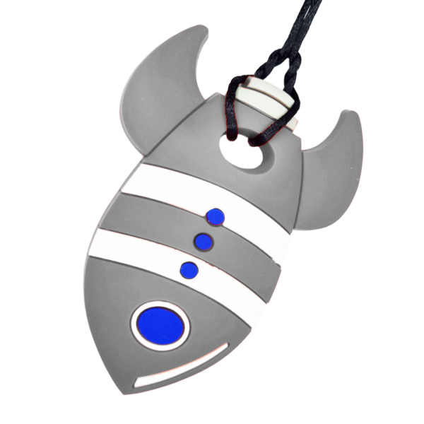 Chew-necklace_rocket-ship_grey